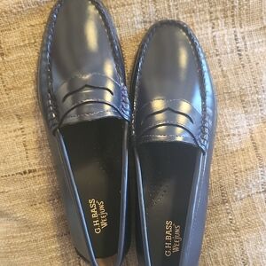 G.H. Bass & Co. Black Leather Penny Loafers